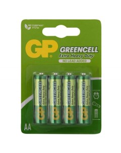 Батарейка Greencell AA R06 15S солевая BL4 комплект 16 батареек 4 упак х 4шт Gp