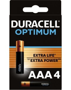 Элемент питания Optimum LR03 286 BL4 комплект 4 батарейки 1 упак х 4шт Duracell