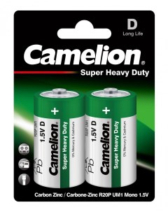 Батарейки HEAVY DUTY Green R20 373 BL2 комплект 10 батареек 5 упак х 2шт Camelion