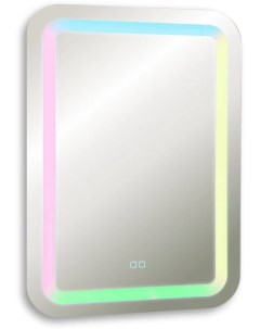 Зеркало Мальта 55 с подсветкой сенсором выключателем LED 00002511 Silver mirrors