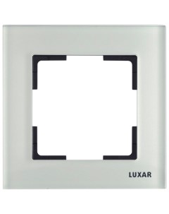Рамка электроустановочная на 1 пост цвет белый Luxar art