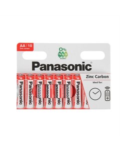 Батарейка солевая Zinc Carbon AA R6 10BL 1 5В блистер 10 шт Panasonic