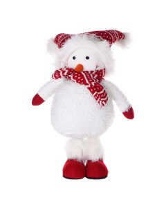 Фигурка Снеговик в шарфе белая 68 см Cheng kuo