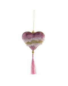 Елочная игрушка Сердце KSM 762180 1 шт фиолетовый Remeco collection