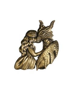 Елочная игрушка Девушка с драконом 9912615 1 шт золотистый Хорошие сувениры