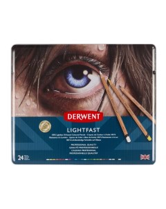 Цветные карандаши Lighfast на масляной основе 24 цвета Derwent