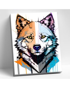 Картина по номерам Волк в стиле граффити HR0509 Molly