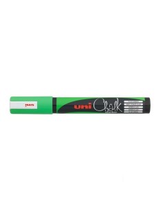 Маркер меловой Uni PWE 5M 1 8 2 5мм флуоресцентно зеленый пластик 6шт Uni mitsubishi pencil
