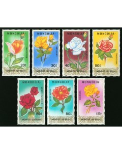 Почтовые марки Монголия Розы Розы Почтовые марки мира
