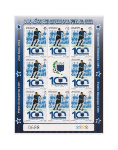 Почтовые марки Уругвай 100 лет футбольному клубу Ливерпуль Футбол Почтовые марки мира