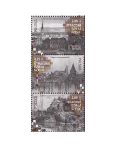 Почтовые марки Польша Утраченные произведения искусства Искусство Почтовые марки мира