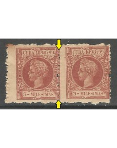 Почтовые марки Куба Король Альфонсо XIII ошибка перфорации редкие Ошибки Почтовые марки мира
