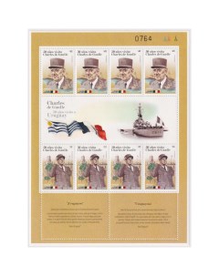 Почтовые марки Уругвай 50 летие визита Шарля де Голля Лидеры государств Почтовые марки мира