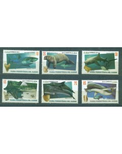 Почтовые марки Куба Фауна Доисторическая морская жизнь Карибского моря Рыбы Жизнь Почтовые марки мира