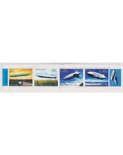 Почтовые марки Северная Корея Столетие первого полета дирижабля Zeppelin Дирижабли Почтовые марки мира