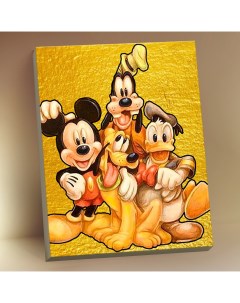 Картина по номерам с поталью Микки Маус и друзья HR0441 Флюид