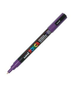 Маркер Uni POSCA PC 3M 0 9 1 3мм овальный фиолетовый violet 12 Uni mitsubishi pencil
