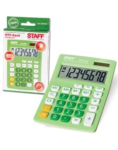 Калькулятор настольный STF 8318 зеленый Staff