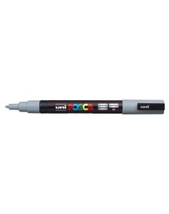 Маркер Uni POSCA PC 3M 0 9 1 3мм овальный серый grey 37 Uni mitsubishi pencil
