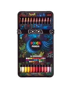 Набор карандашей цветных UNI POSCA 36 шт Uni mitsubishi pencil