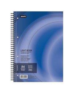 Бизнес тетрадь А4 100 листов клетка на спирали синяя 12шт Lightbook