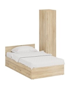 Комплект мебели Стандарт кровать 120х200 с ящиками пенал 45х52х200 дуб сонома 1024350 Свк