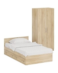 Комплект мебели Стандарт кровать 120х200 с ящиками шкаф 2 х створчатый 90х52х200 дуб сонома 1024351 Свк