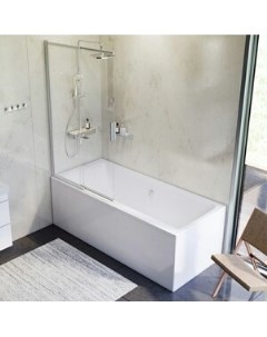 Акриловая ванна Inspire 2 0 180x80 с каркасом душем и шторкой WK52EB Am.pm.