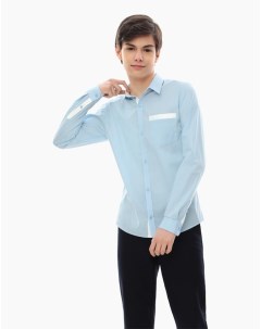 Голубая рубашка Regular с длинным рукавом для мальчика Gloria jeans