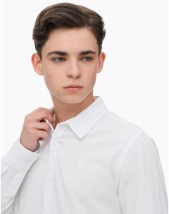 Белая рубашка Regular с вышивкой для мальчика Gloria jeans