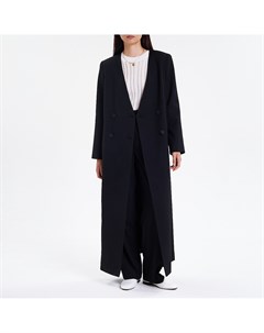 Чёрное двубортное пальто Mollis
