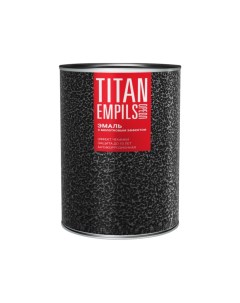 Эмаль Titan с молотковым эффектом алкидно стирольная черная 0 8 кг Ореол
