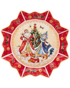 Блюдо Дед Мороз и Снегурочка 26 см Lefard
