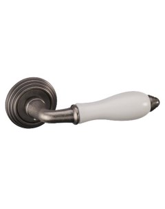 Ручка дверная керамическая Porcellana V214 состаренное серебро Adden bau