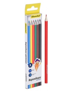 Набор цветных карандашей Народная коллекция шестигранные 6 шт 134214 06 Silwerhof