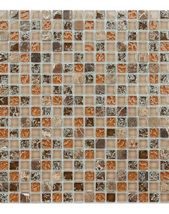 Мозаика Klondike из стекла и камня 305х305х8 мм микс поверхностей Caramelle