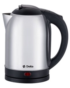 Чайник электрический DL 1329 2 л серебристый черный Дельта