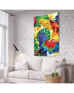 Вертикальное фотопанно на стену Тропический попугай Ара 150x200 см Joyarty