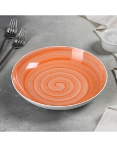 Тарелка глубокая Infinity 700 мл d 20 5 см цвет оранжевый Добрушский фарфоровый завод