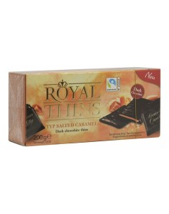 Шоколад Royal Thins темный со вкусом карамели и морской солью 200 г Halloren