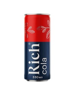 Газированный напиток Cola 0 33 л Rich