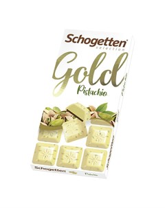 Шоколад Gold белый с дробленой фисташкой 100 г Schogetten