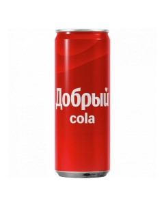 Газированный напиток Cola 0 33 л Добрый
