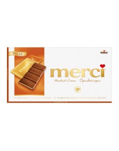 Шоколад темный ореховый крем 112 г Merci