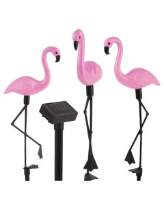 Садовый светильник Три розовых фламинго 292905 3 шт Космос
