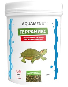 Корм для рептилий Aquamenu Террамикс гранулы и гаммарус 600 мл Аква меню