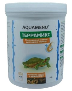 Корм для рептилий Aquamenu Террамикс гранулы и креветки 0 6 л 4 шт Аква меню