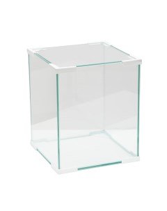Аквариум Куб белый уголок покровное стекло 50 л 35 x 35 x 40 см Пижон