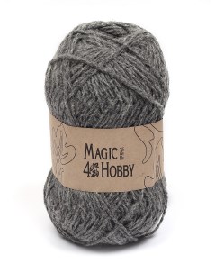 Пряжа для вязания шерсть акрил 5х100 г 125 м темно серый ПРЯЖА M4H Т СЕР Magic 4 hobby
