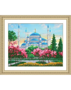 Набор для вышивания бисером Голубая Мечеть 36х28 см ПАУ Б 1506 Паутинка